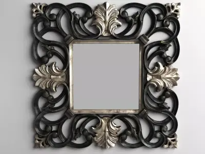 Nabucco ornate wall mirror 3D model