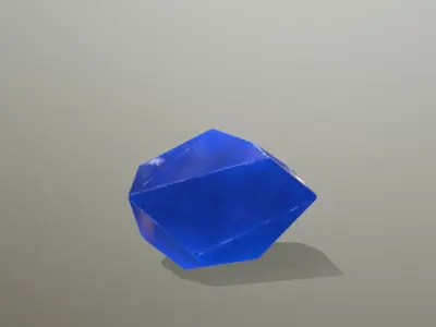 Crystal Set pencil Low-poly 3D model