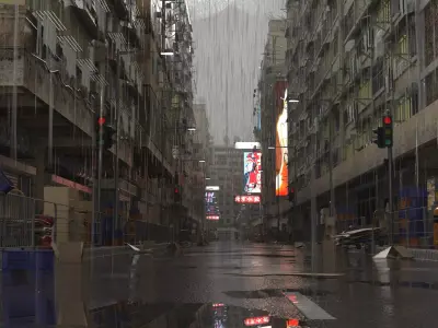 Dystopian Building Set 1 3D model