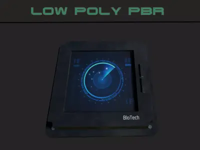 Sci-fi Element 2 texture options Low-poly 3D model