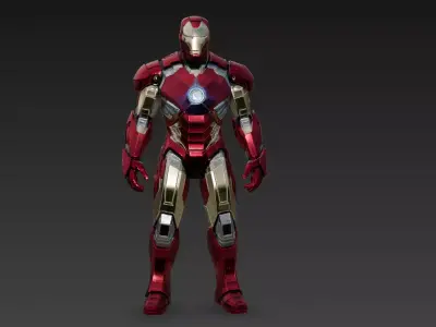 Futuristic Power Armor Suit Advanced Sci-Fi Exoskeleton 3D Model 3D model