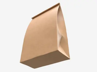 Paper bag packaging 03 3D model