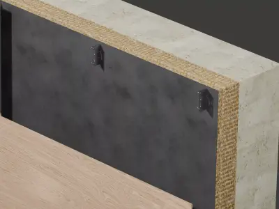 M ANCHOR Ventilated Facade System  Modular BIM Assembly 3D model