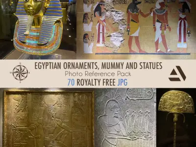 Photo Textures Egyptian ornaments Egypt Mummy and Statues Texture