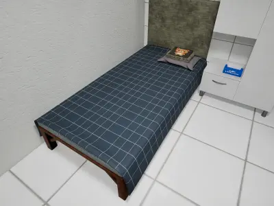 RedSister Hong Jie  Uncle Red Bedroom Low-poly 3D model