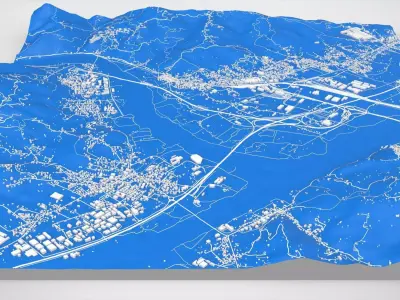 Cityscape Santo Stefano di Magra Italy  3D model