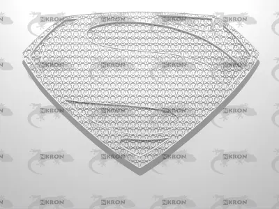 Man Of Steel 2013 Sign - Suit Texture Low-poly 3D model
