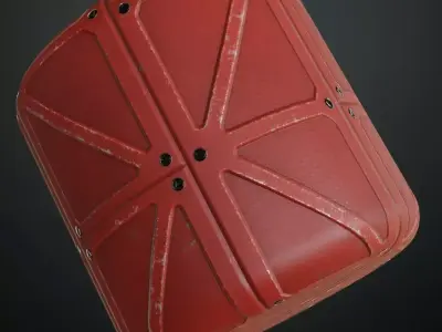 Red Metal Plate PBR Seamless Texture
