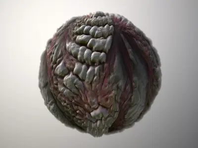 Material Skin Monster 3 Seamless PBR Texture Texture