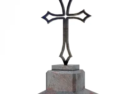 Old Mission Bell Tower 3D Model Stylized Low Poly Structure Free low-poly 3D model