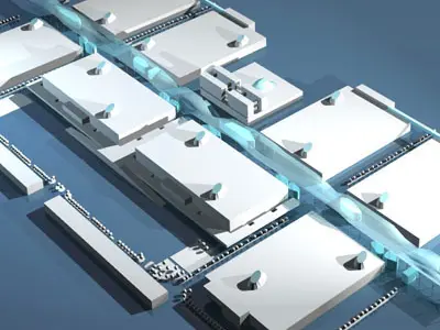 Fiera Milano trade fair center 3D model