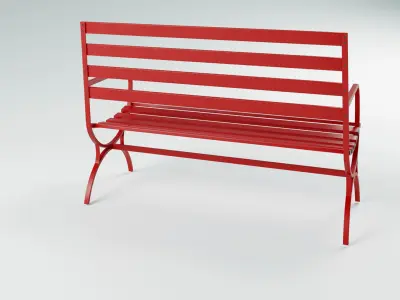 bench 3D model 2