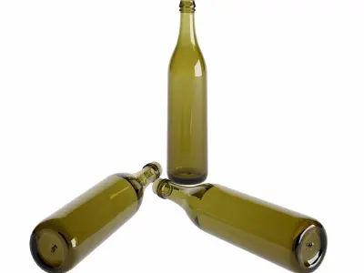 Glass bottle Free 3D model