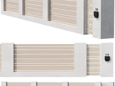 045 Modern Fence 03 3D model