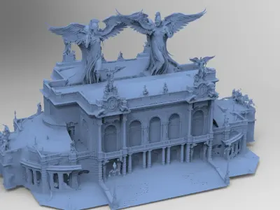 Final fantasy street Hall 3 3D model