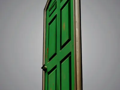 Green door for design 3D model