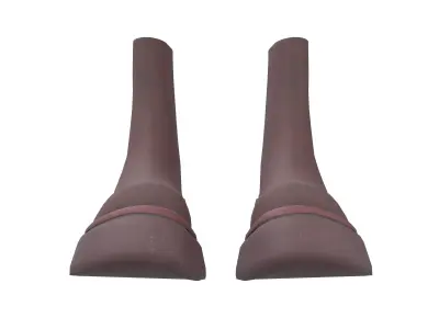 Short Boots v1 003 Low-poly 3D model