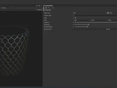 Chain link fence substance procedural generator  Texture