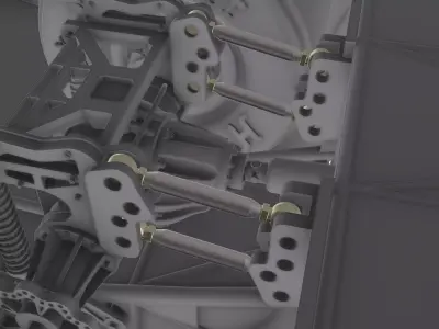 Drag 4 Link rear suspension bars BUNDLE SET Free 3D print model