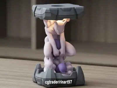 Mewtwo in the Clone Lab 3D print model