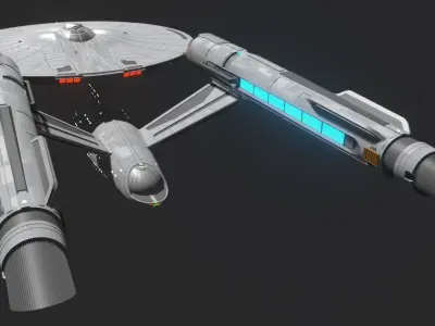 strange new worlds enterprise refit concept 3D model