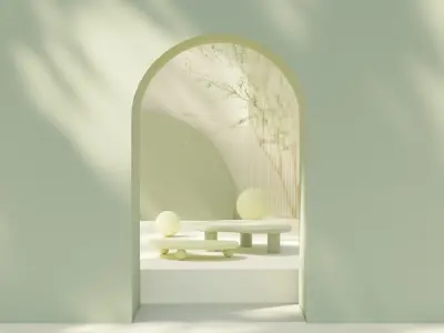 Table podium for product presentation 3D model