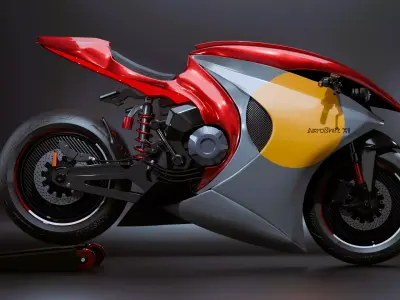 Futuristic Concept Motorcycle 3D model