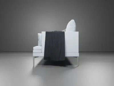 sofa light blue Free 3D model