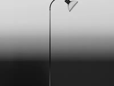 Floor Lamp Lady Black Metal 3D model