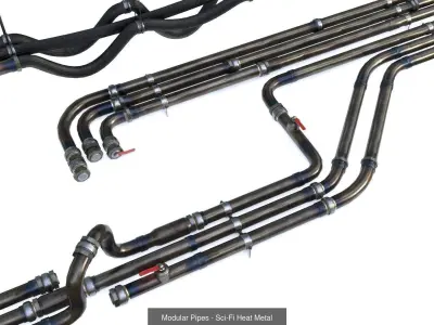 Modular Pipes - Sci-Fi Collection 3D Model Pack