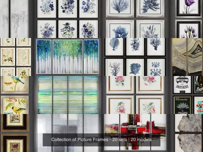 Collection of Picture Frames - 20 sets 3D Model Pack 16