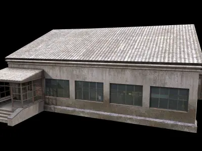 old building Low-poly 3D model get