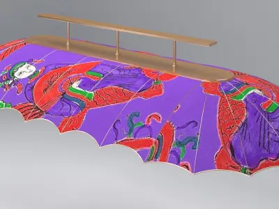 PARASOL LAMP 02 Low-poly 3D model