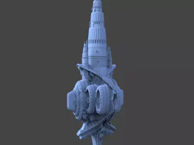Star Freighter Base Ship design 3  3D model