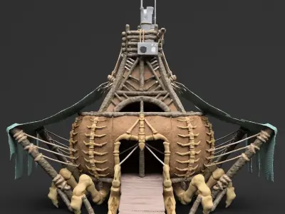 Fantasy Crab-like House 3D model