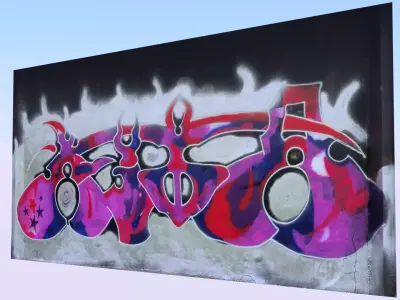 Graffiti wall XVI 3D model