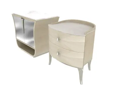 Caracole Lilian door drawer nightstand  3D model