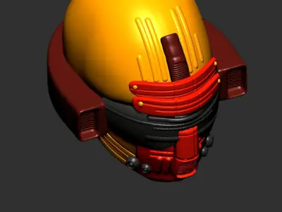 helmet high poly sculpt 3d printable  3D model 153