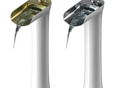 Waterfall Single Handle Basin Faucet 3D model