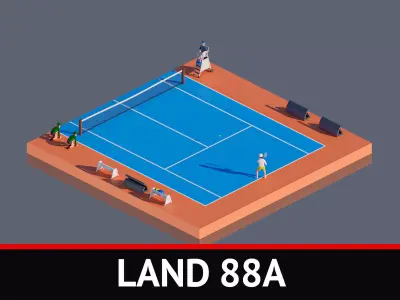 land 88A Low-poly 3D model