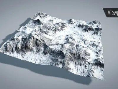 Mountain Summer and Winter Textures Low-poly 3D model purchase