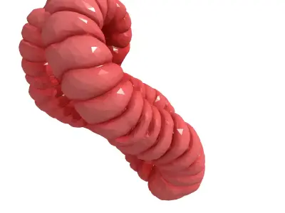 Stylized Abstract Twisted Figure Eight Low-poly 3D model