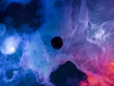 Celestial Rift Nebula HDRI 12k 360 degree 3D model