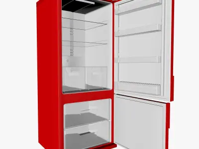 Red Fridge 3D model