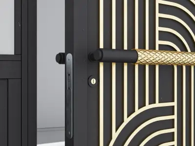 Aluminium door 307 3D model