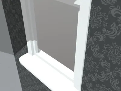 Room Corner Low-poly 3D model