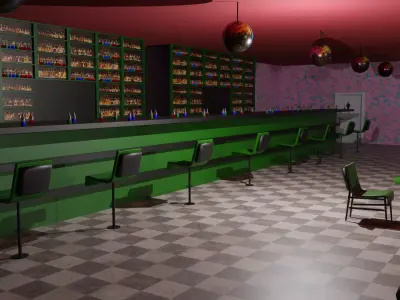 Night Club Low-poly 3D model
