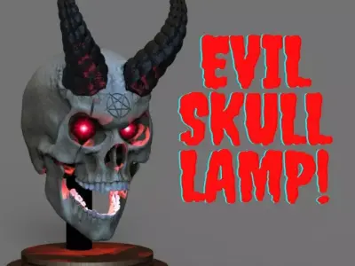 EVIL SKULL LAMP 3D print model
