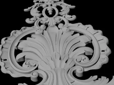 dekor golden ornate chandelier 3D model