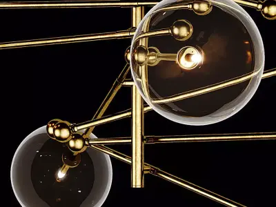 Restoration Hardware GLASS GLOBE MOBILE 8-ARM CHANDELIER 79 3D model